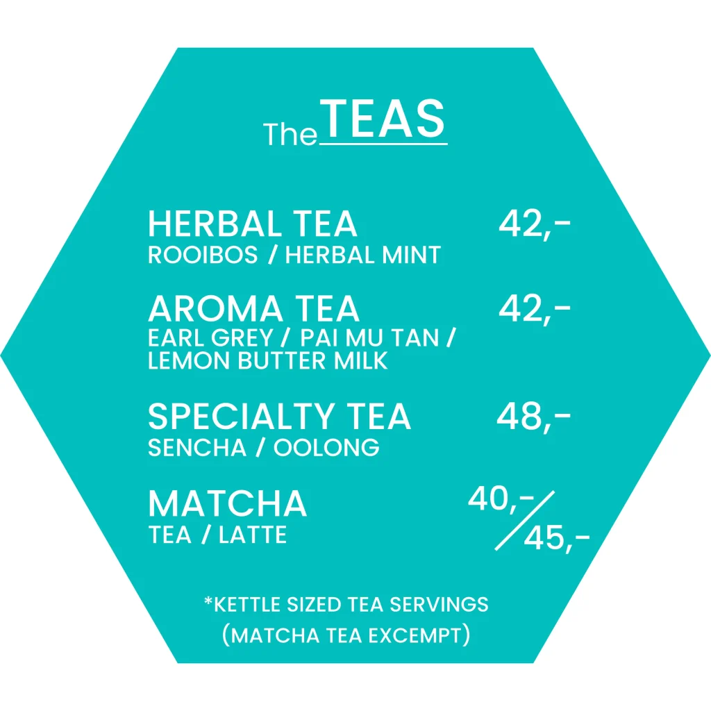 The Tea Menu in the Artisan