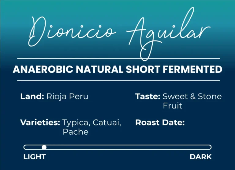 Close-up of The Artisan DA Natural Anaerobic Short Fermented coffee bag label and texture